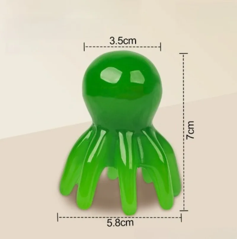 الراتنج الأخطبوط مشط لطيف رئيس مدلك العناية بالشعر ميريديان كشط تدليك فروة الرأس الوخز بالإبر سبا غوا شا أداة تدليك الصحة #3