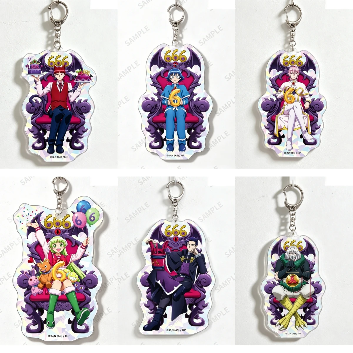 Decoration Props Welcome to Demon School Iruma Kun Clara Opera Anime Keychain 6cm Acrylic Stand Keyfob Ring Pendant Chibi Fans