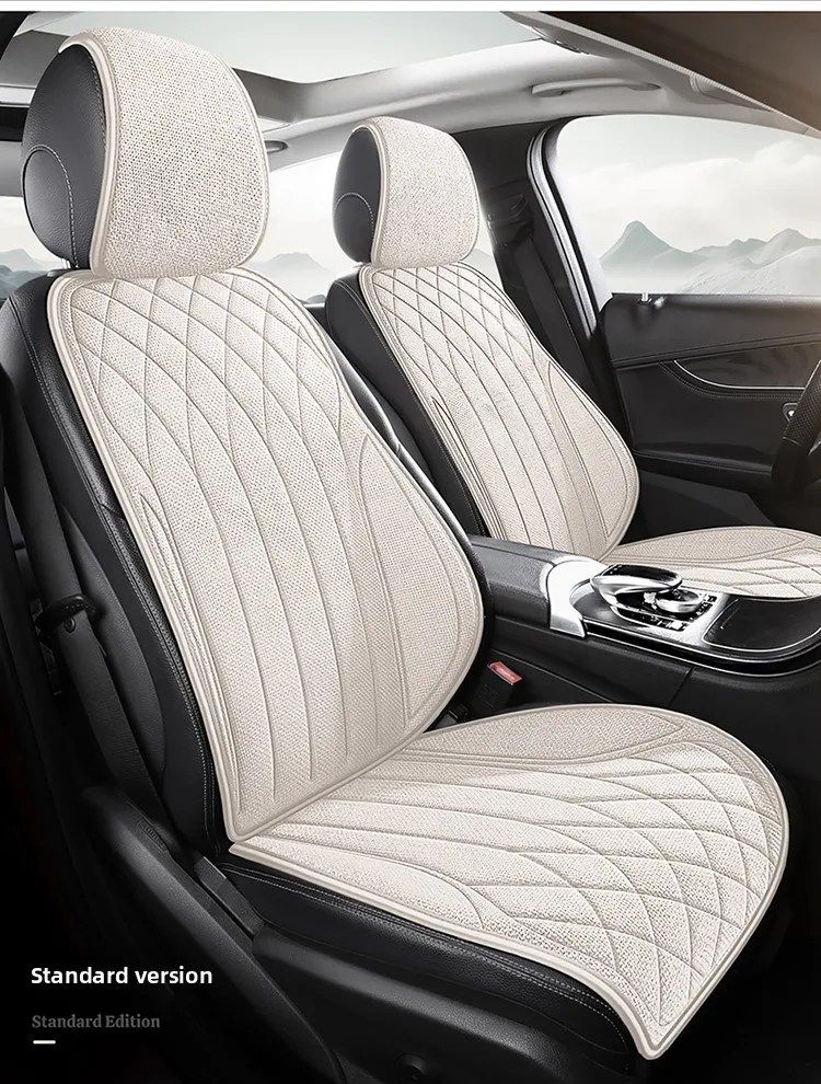 

Универсальный чехол на автомобильное сиденье, четырехсезонный автомобильный льняной дышащий противоскользящий чехол для автомобильных сидений, защитный чехол для автомобильных сидений