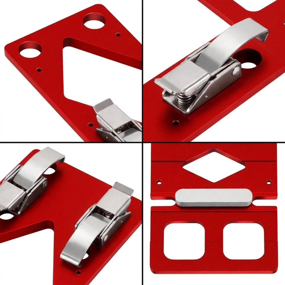 Dual Quick-Clamp Tightening Rods Right-Angle Clamp Featuring Anti-Tipping Device and Guide Rail Square Alignment