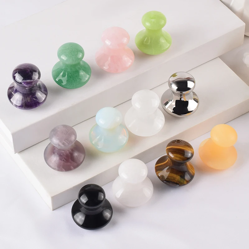 Natürliche Rose Quartz Gemischte mit Pilz Jade Zurück Fuß Akupunktur Massage Schaben Hydrotherapie Behandlung Gesicht Hals Körper Liftin