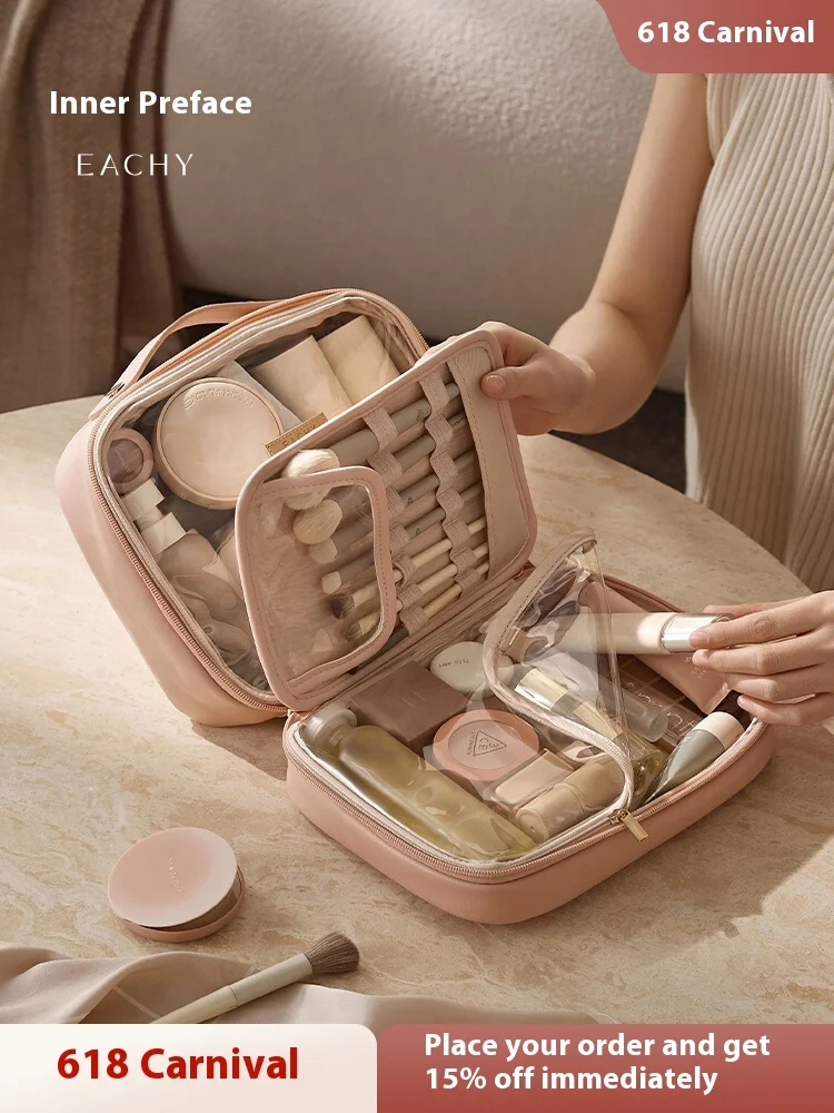 

Cosmetic bag women's 2025 new portable travel portable toilet bag large capacity high-end cosmetic storage bag high-end