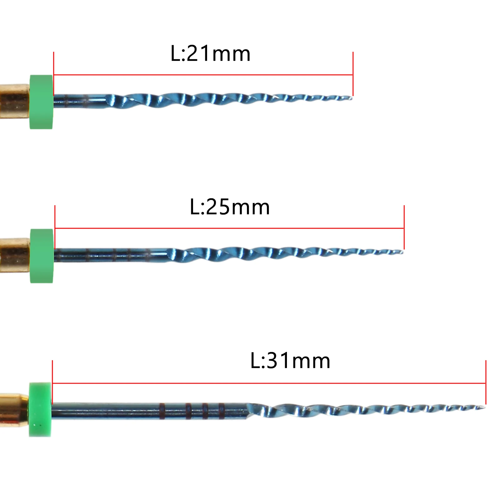 6 pièces/paquet fournitures dentaires Endo endodontique moteur universel Canal radiculaire rotatif NiTi taille du fichier 21MM/25 MM/MM livraison