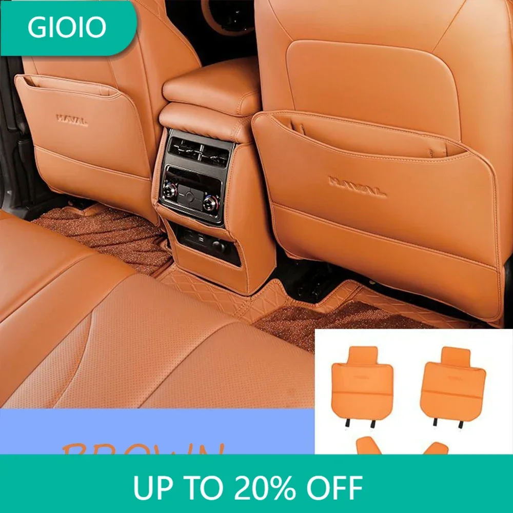 

Leather For Haval H9 2nd 2024 2025 Car Front Seat Anti Kick Pad Rear Armrest Box Seat Back Anti Dirt Protective Pad Frame ﻿