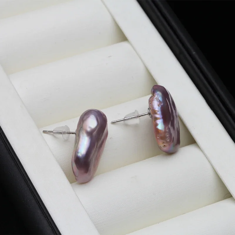 

Cultured Natural Freshwater Earrings Pearl Dangle Wife Mother Party Gifts