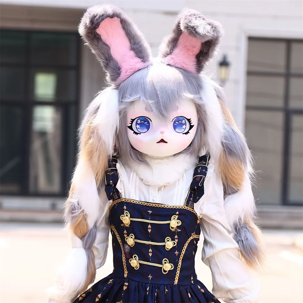 Fursuit Cosplay Auricolare Costume peloso Zampa Testa Base Comiket Furry Kig Kigurumi Animale Gatto Coniglio Bambola Bestia Maschera Costume Cosplay