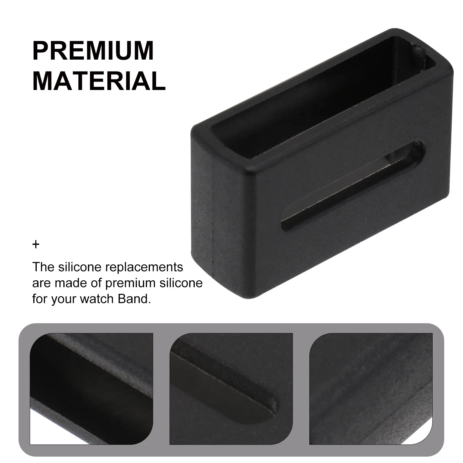 

4 Pcs Strap Old Replacement Watch Band Loop Travel Around Silicone Accessories Ring