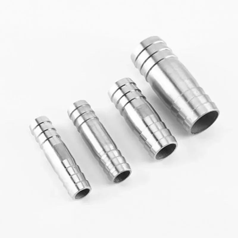 6mm 8mm 10mm 12mm 13mm 14mm 15mm 16mm 17mm 18mm 19mm 20mm Hose Barb Straight Two Way 304 Stainless Steel Pipe Fitting Connector