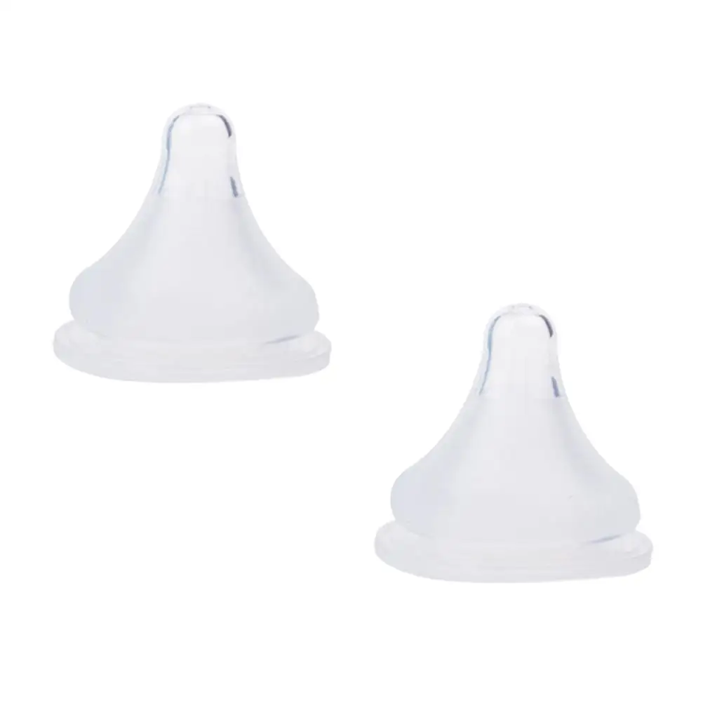 2 Pcs Frosted Pacifier Wide Neck Silicone Fake Simulation Infant