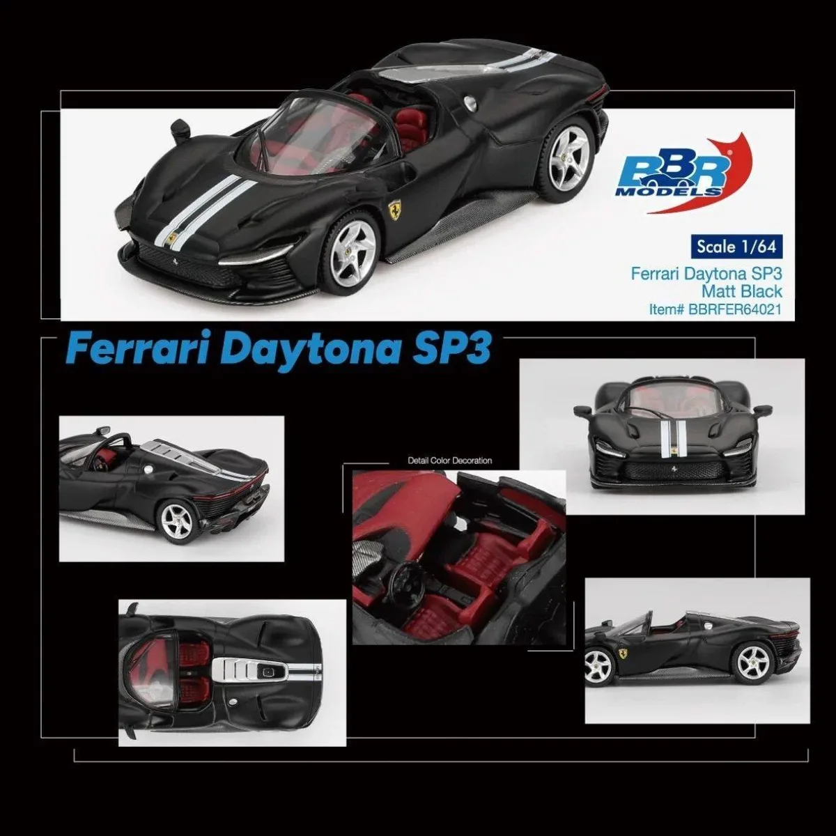 modele-de-voiture-en-alliage-noir-sp3-a-l'echelle-1-64-de-diecast-bbr