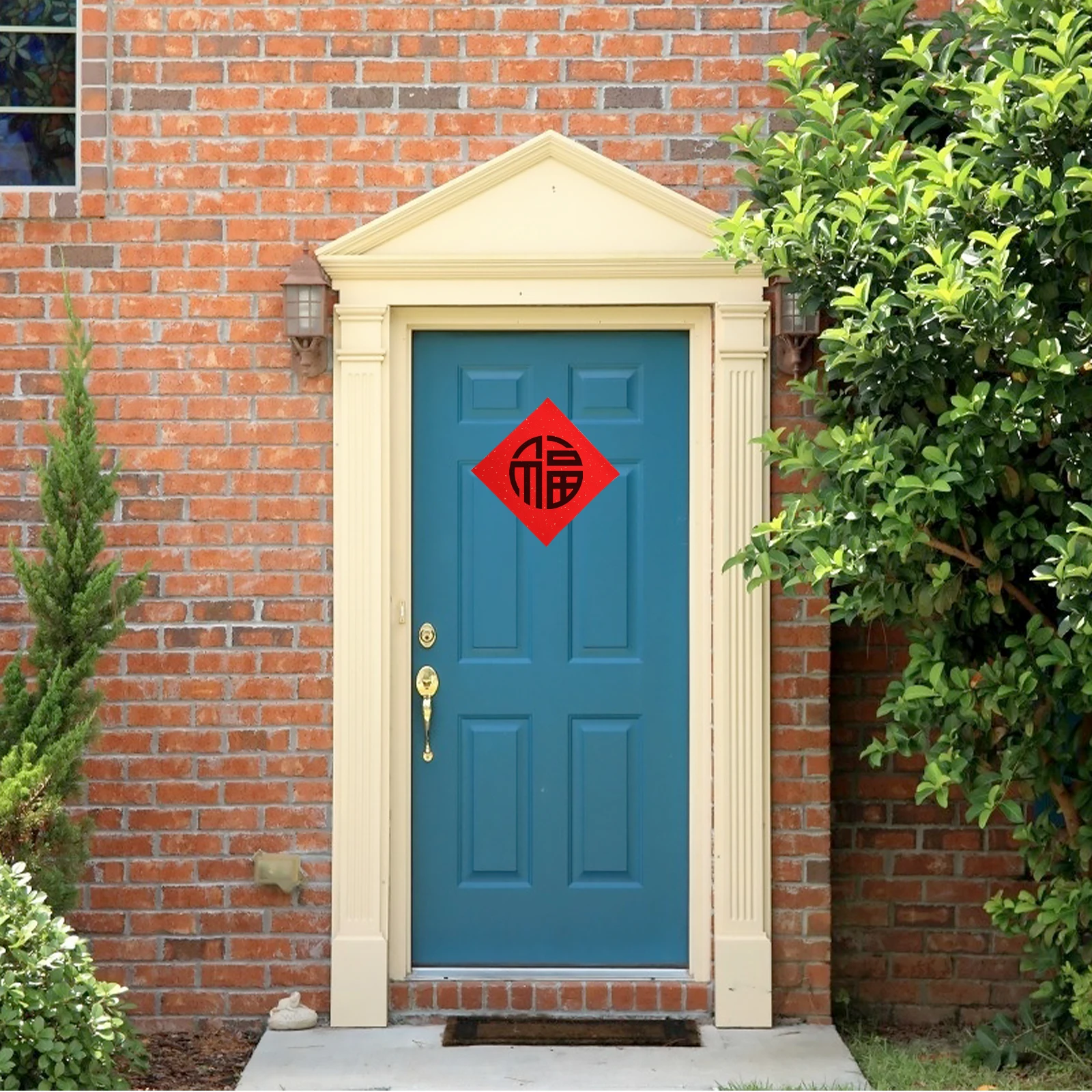 

40 Sheets Chinese Fu Character Paper Spring Festival Scroll Writing Paper Bamboo Pulp Ink Brush Craft Sheet Set