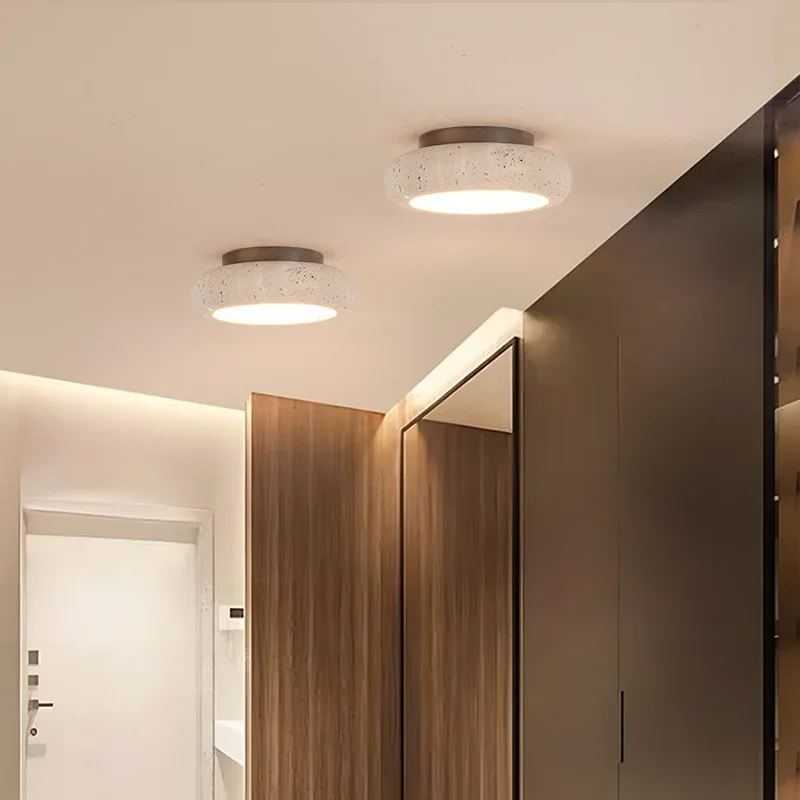 

SANDYHA Stylish Modern Nordic Minimalist Round LED Ceiling Light Fixture for Living Room Bedroom Corridor Study Elegant Lighting