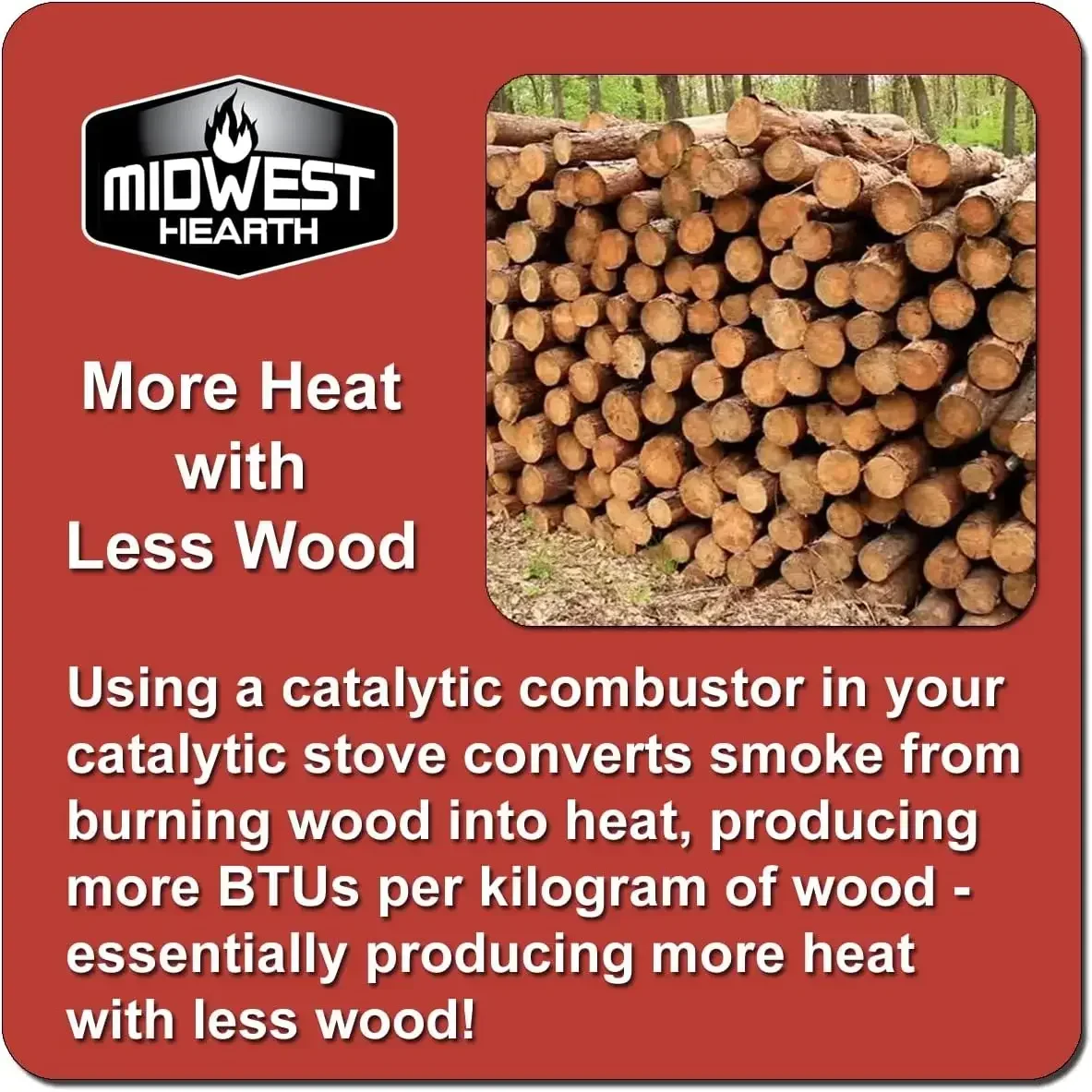 Midwest Hearth Wood Stove Catalytic Combustor Replacement Catalyst Lopi FPX Fireplace Xtrordinair Elite (3.6" x 18"  3"Ceramic)