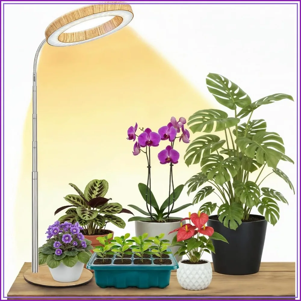 

Full Spectrum LED Grow Light for Indoor Plants, Adjustable Height 12-43", Auto Timer, 3 Modes 10 Dimmable Levels
