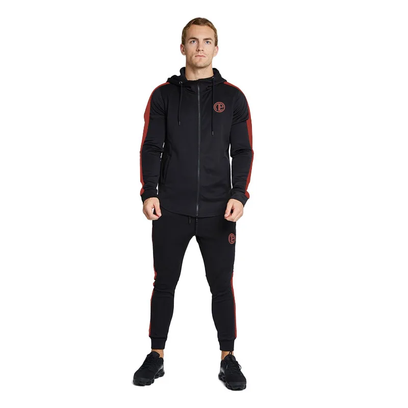 2024 Men\'s Winter Sports Suit Slim Fit Brand Sportswear Cardigan Long Sleeve High Quality Running 2 Piece Set +Sweatpants