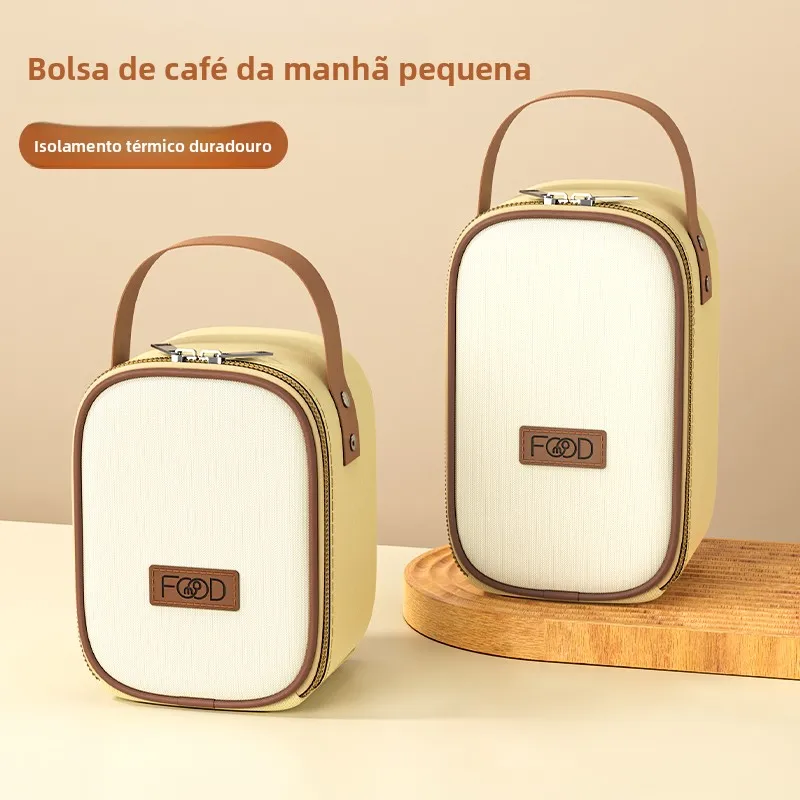 ポータブルミニ朝食断熱バッグ手持ちランチボックス弁当バッグ小型アイスバッグ冷蔵バッグ食品保存容器