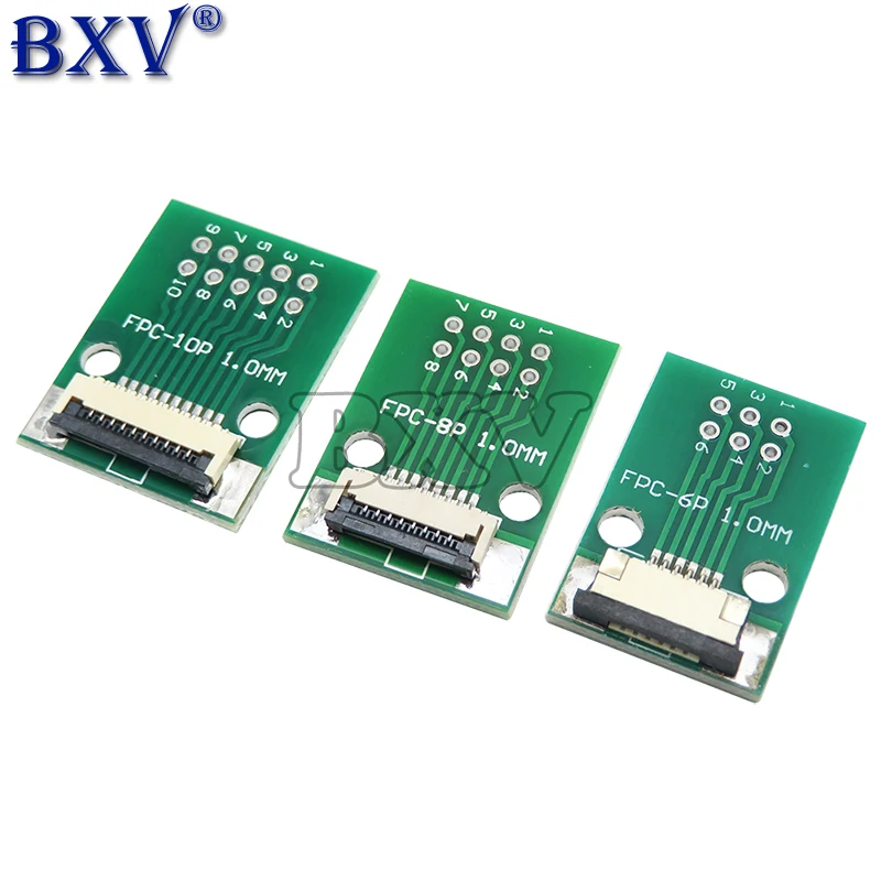 FPC FFC 0.5MM 1.0MM Pitch Conversion Board DIY PCB Board 6P~60P 6 8 10 20 24 26 30 34 40 50 60 P Connector For Cable Transfer