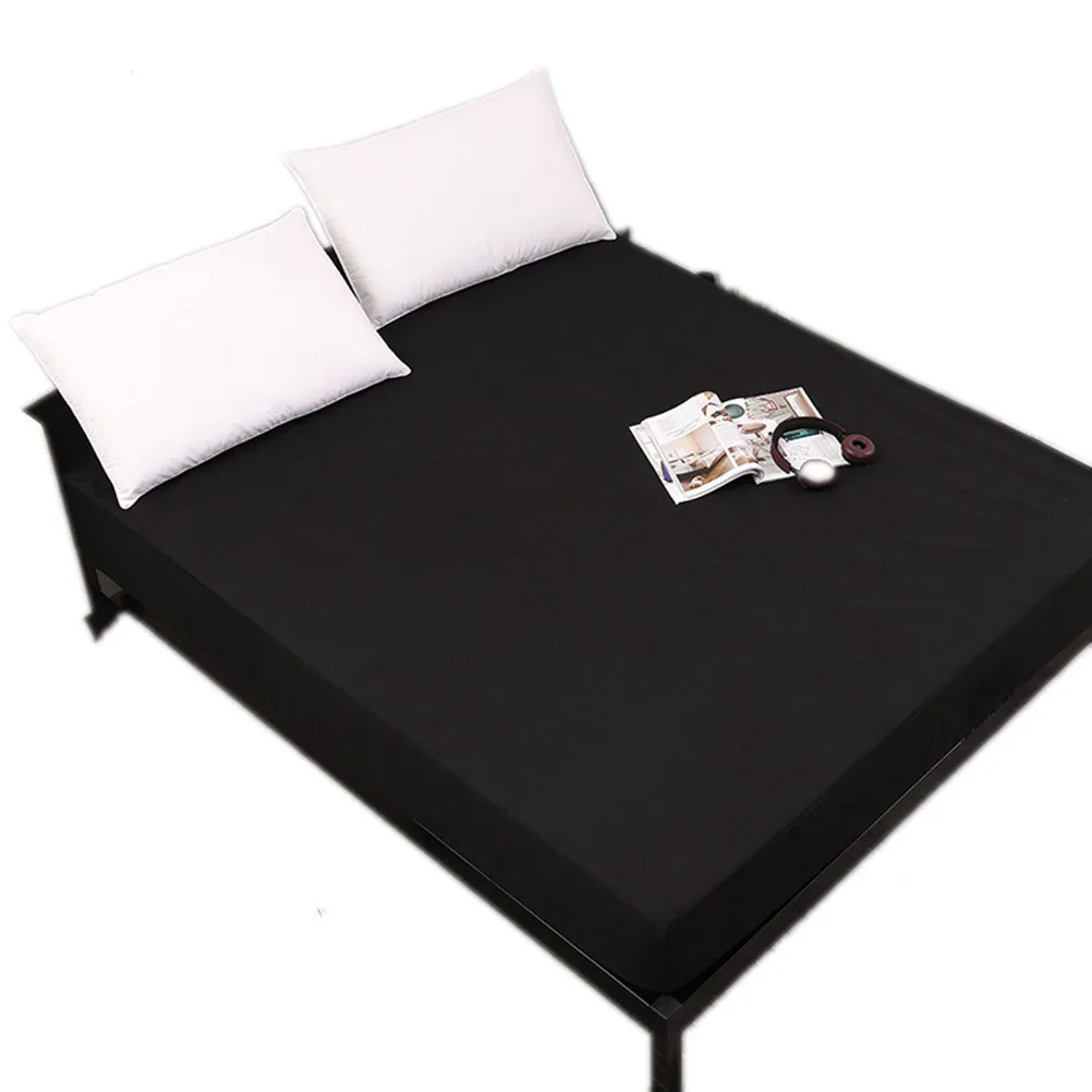 Waterproof Mattress Cover Black Size 1 Pure Color Mattress Protector Urine Separation Care Pad Machine Washable Piss Mat