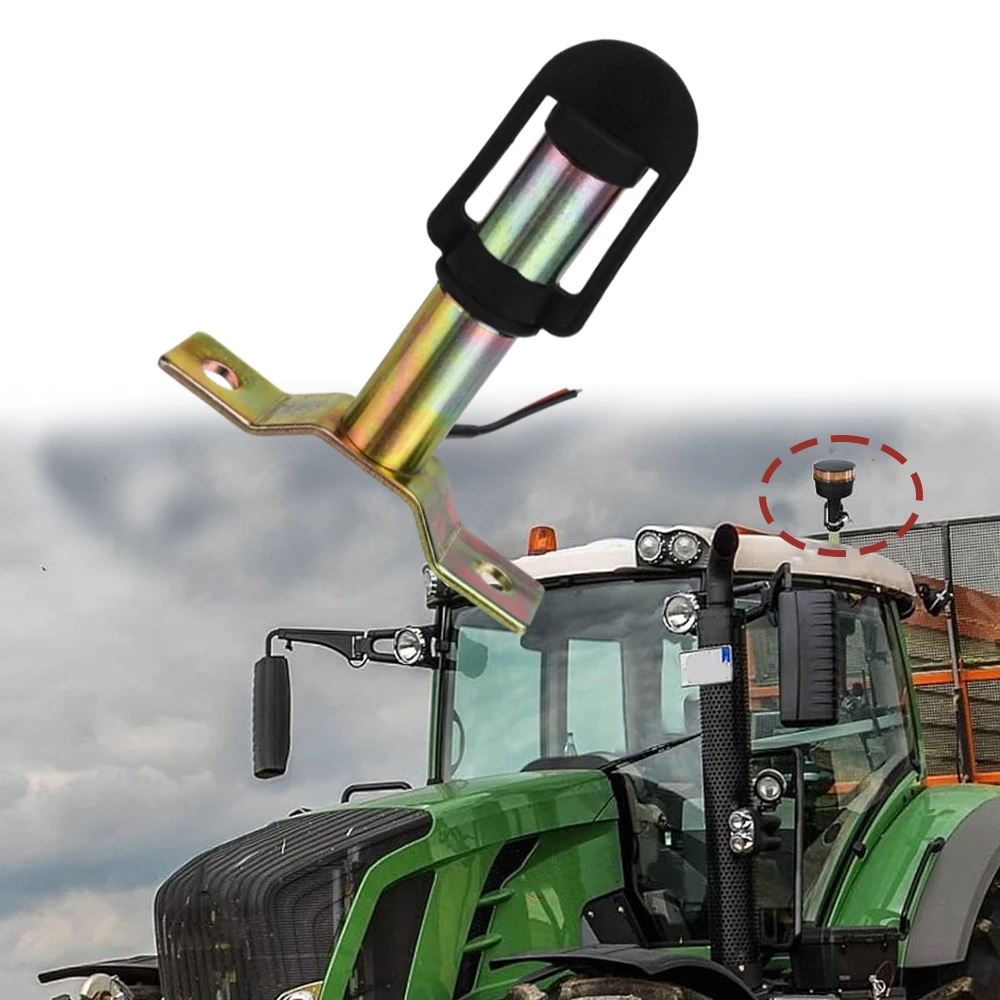 Car Roof-Mounted Beacon Light Metal Bracket  Flexible Stem DIN Pole Tractor Mounting Light  For Truck Trucks Trailers