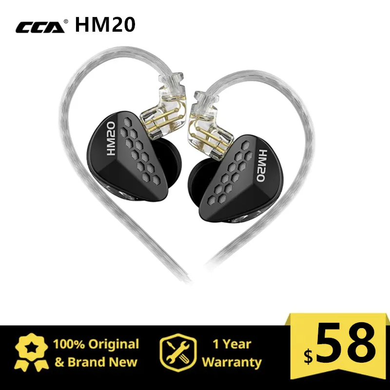 

CCA HM20 HiFi Wired Earphone Hybrid Technology 1DD+7BA In Ear Monitor Earbuds Headset Sport Game Mobile Phone Bass Headphones