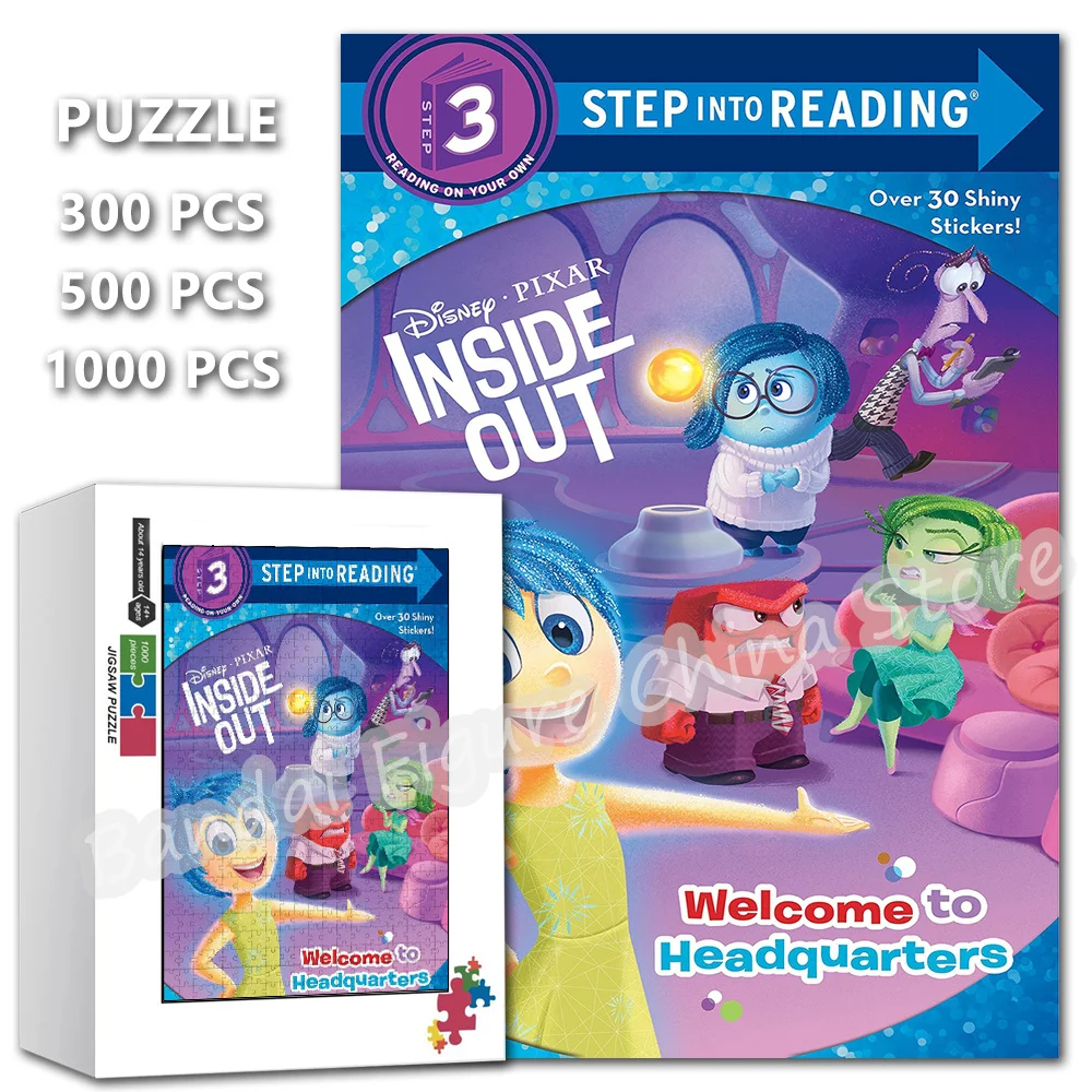 

Inside Out2 Disney Pixar Movie Print 300/500/1000 Pieces Stress Relief Toys Puzzle Diy Assembling Jigsaw Puzzle Kids Game Gifts