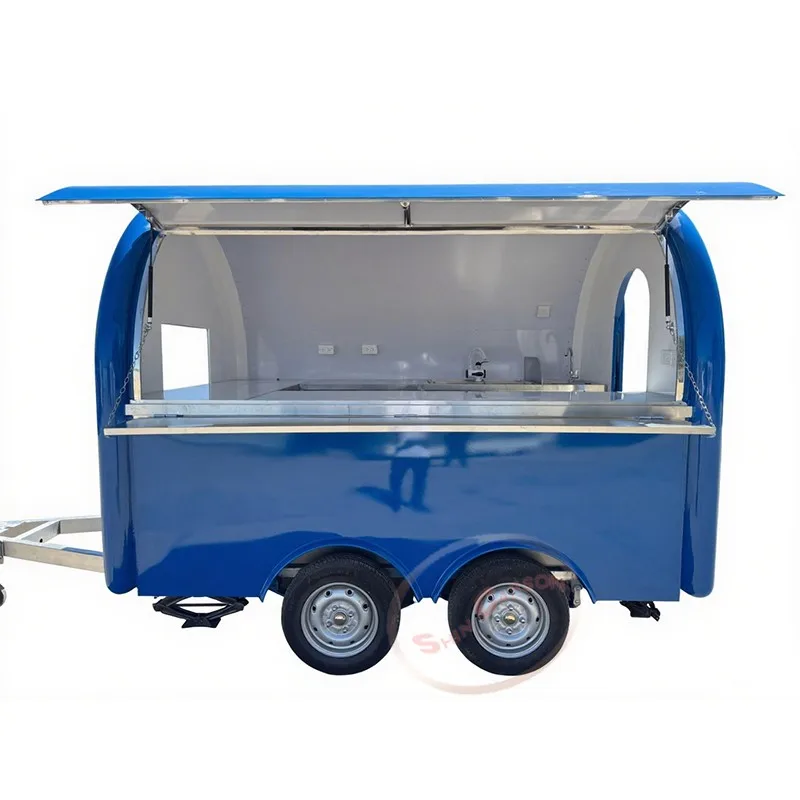 

Fully Equipped Ice Cream Food Truck with Full Kitchen Trailer Mobile Street Food Cart Fast Food Business Opportunity