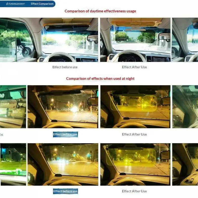 Auto-Sonnenblenden-Fahrbrille, blendfrei, lichtschutz, bruchsichere Gläser für Langstreckenfahrten – Detail 13