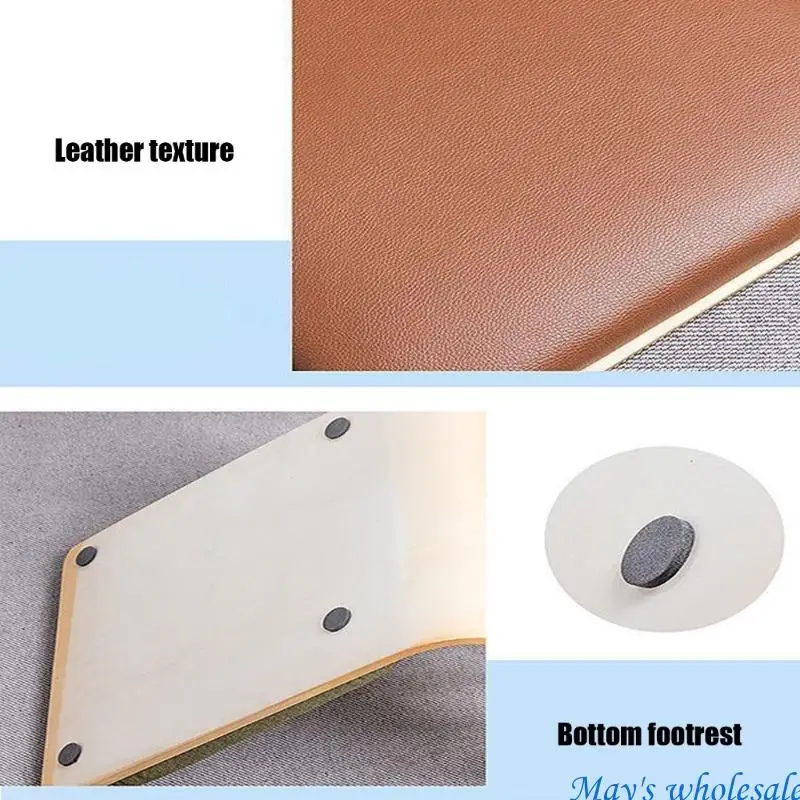 مسند ظهر مريح يدعم كرسي بلا أرجل لقراءة أريكة تتحول لسرير مع إطار من الخشب الصلب ووسادة إسفنجية عالية الكثافة 448A