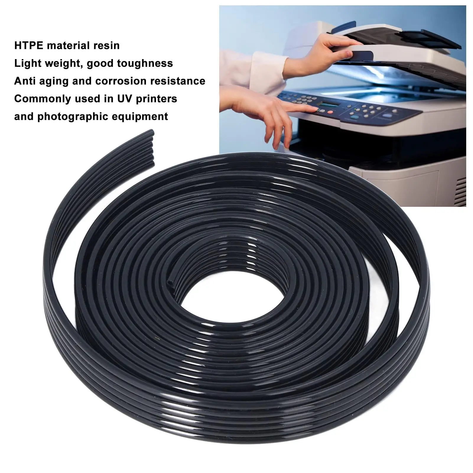 Durable 3x2mm Ink  Replacement for UV Printers - 6 Lines HTPE Resin Tube, High Toughness for Photo Equipment