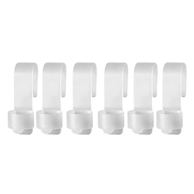 2/4/6Pcs Adjustable Silicone Buckle Hooks Cleaning Mop Hanging Holder Wardrobe Rod Hooks Bathroom Kitchen Storage Accessorie