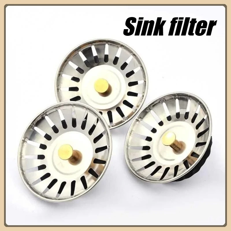 

2Pcs Kitchen Sink Strainer Stopper Waste Plug Sink Filter Filtre Sink Strainer Filter Floor Drain Kitchen Tools