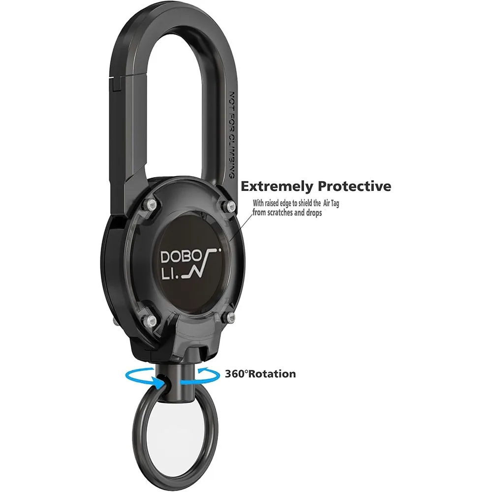 For AirTag Holder Keychain,Alloy Car Fob keychain with AirTag Cover,Sturdy Scratch-Resistant Key Holder for Apple AirTag Badges