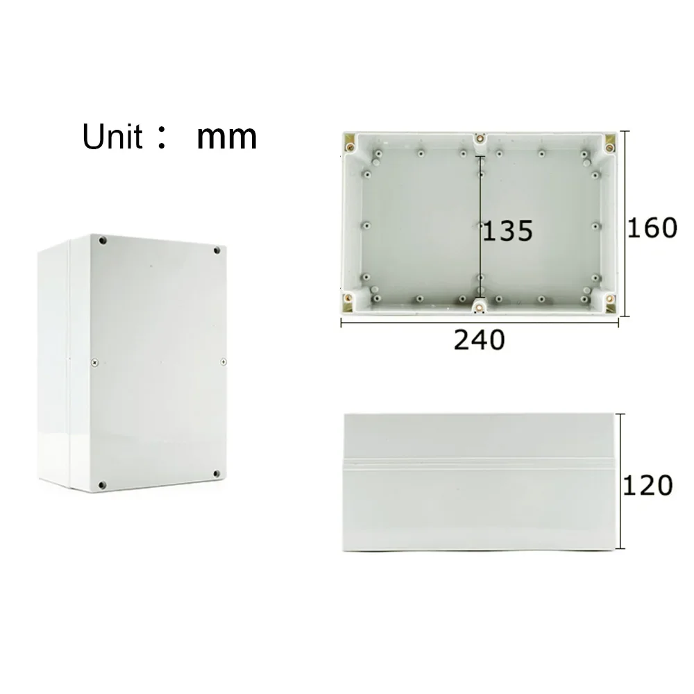 Projekt-Anschlussdose für Elektrokabel, Outdoor, DIY, versiegeltes IP67-Gehäuse, Kabelbox, 115 x 90 x 55 mm, wasserdichte elektronische Gehäuse