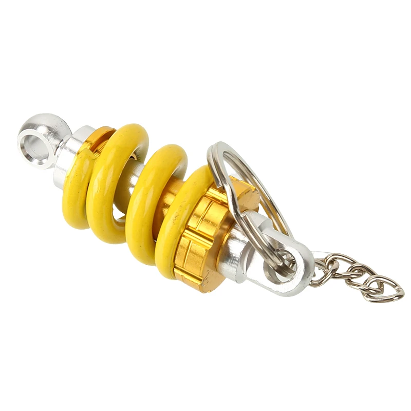 Aluminum Alloy Shock Absorber Key Ring - Stylish Automotive Front Strut Pendant for Cars & Scooters