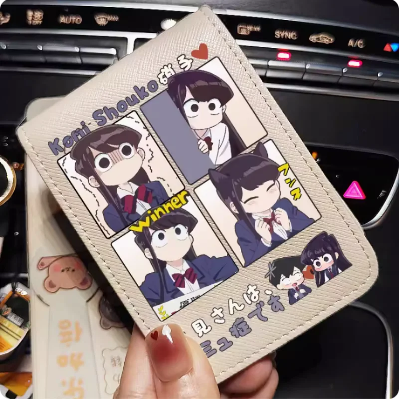 Anime Komi-san wa, Komyushou desu Wallet Fold Bag Multi Card  Coin Pocket Photoes Holder Fashion Kids Wallets Gift