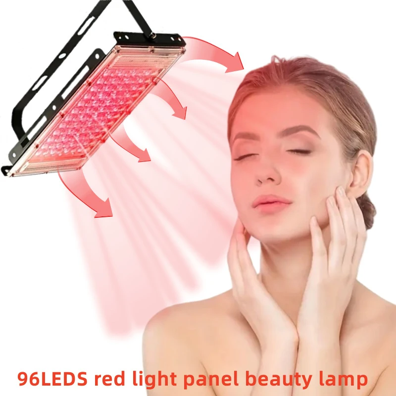 Lámpara de Panel de terapia de luz roja de 96LED para el cuidado de la piel antienvejecimiento Facial belleza 660nm dispositivo de cuidado de la piel con luz infrarroja belleza salud