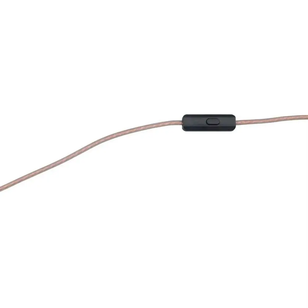 Oxygen-Free Copper Twisted Earphone Cable 125cm Transparent Black Headphone Replacement Cord High-Purity Copper