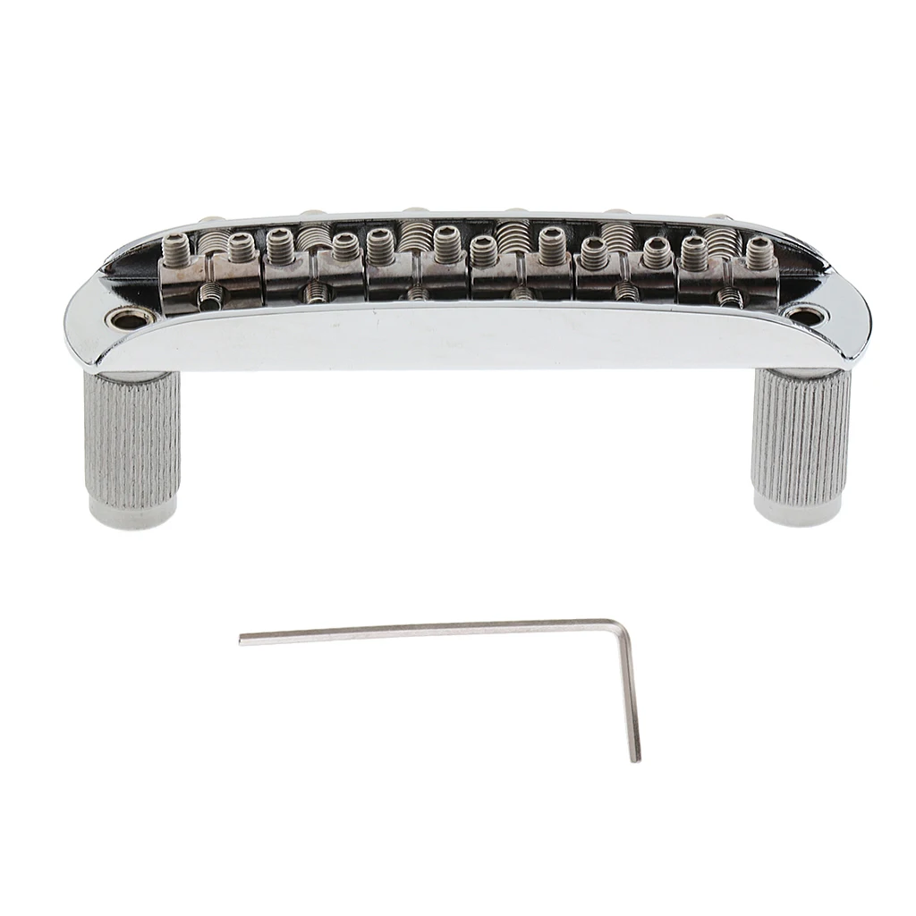 Zinc Alloy Guitar Bridge Set | 6-String Saddle Replacement for Mustang Jaguar Jazzmaster