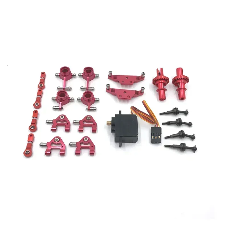 Per Wltoys P929 P939 K969 K979 K989 K999 1/28 RC Auto Parti Aggiornate In Metallo Tazza dello Sterzo Forcellone Ammortizzatore Piastra Set