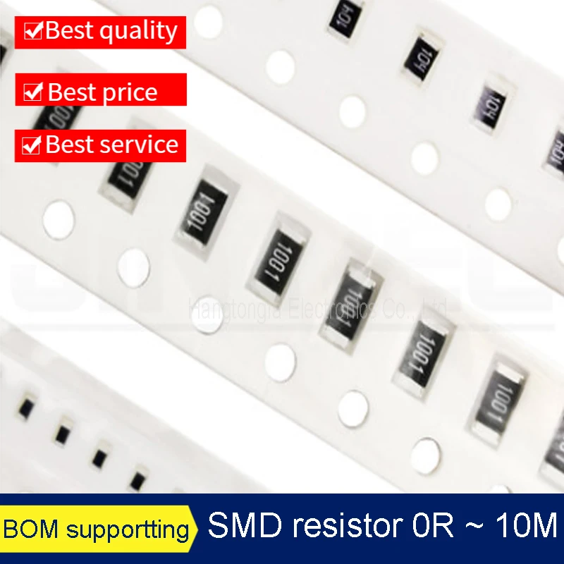 100PCS 2010 1% F 3/4W SMD RESISTOR 1R - 9R1 1M - 10M 1R00 2.2R 3R3 4R7 5R1 4M7 1M 10M 0 ohm K M E Baixo valor da resistência NOVO