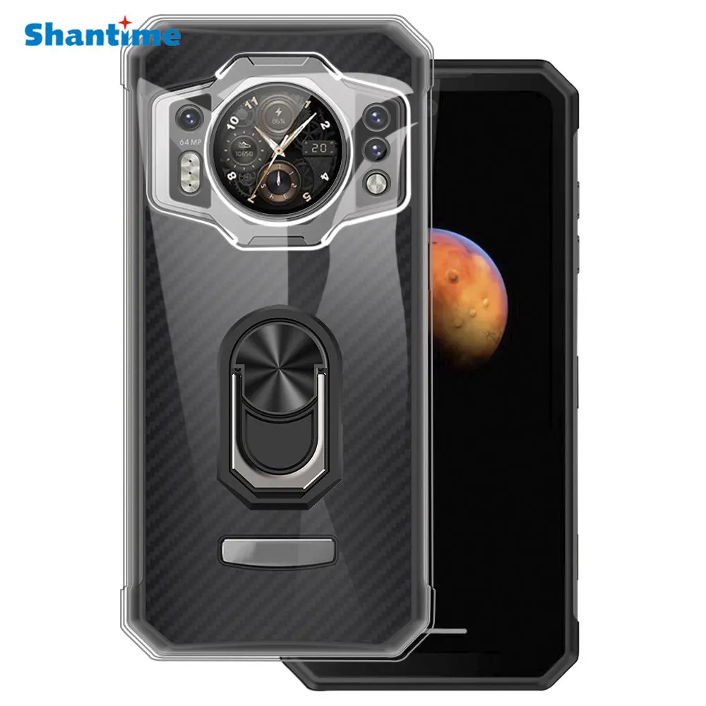 

Luxury Shockproof Ring Holder For Oukitel WP21 Case Soft Silicone TPU Protective Holder Cover