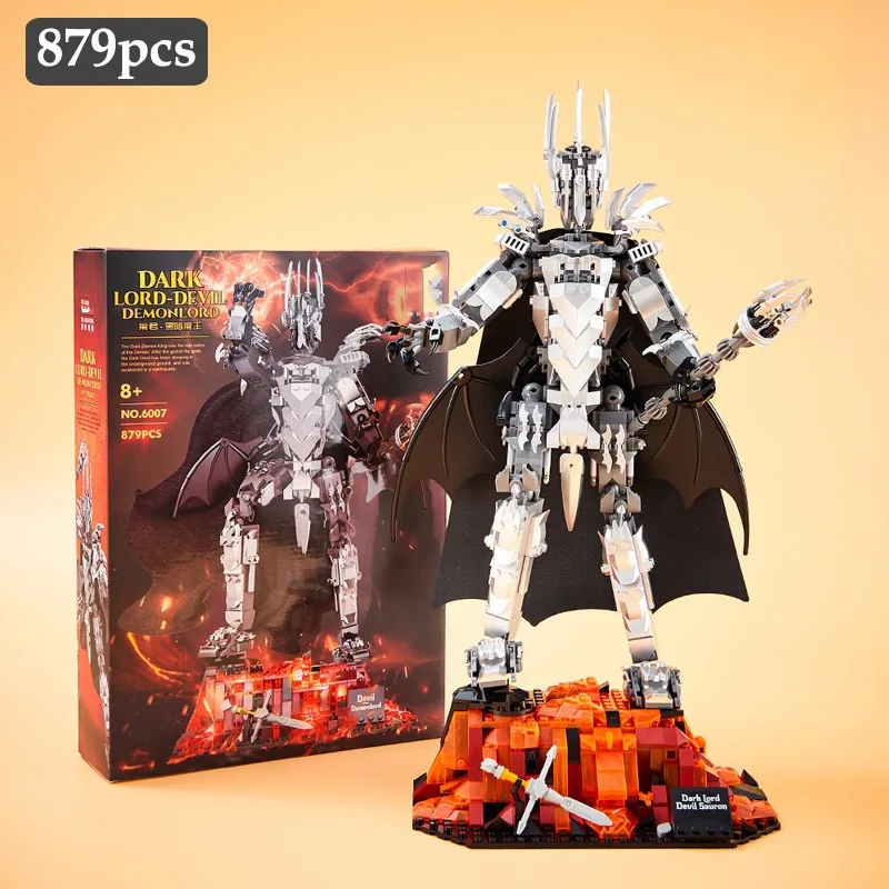 ชุดประกอบหุ่นยนต์ดาร์คลอร์ด 879 ชิ้น ของสะสมจากมิดเดิลเอิร์ธสุดอลังการ พร้อมไฟ LED ที่ดวงตา ขยับแขนขาได้ ของเล่นประกอบเอง ของขวัญคริสต์มาส