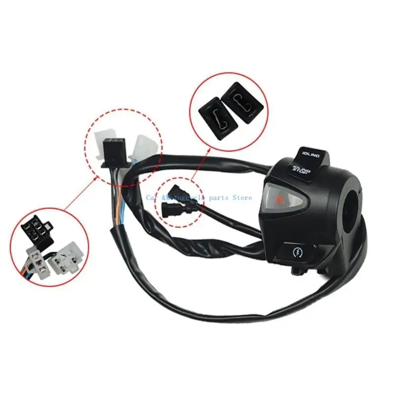 

Y9UC Replacement Handlebar Switch 22mm Motorcycle Handlebar Control Switches Starter Turn Fog Light Switch for PCX