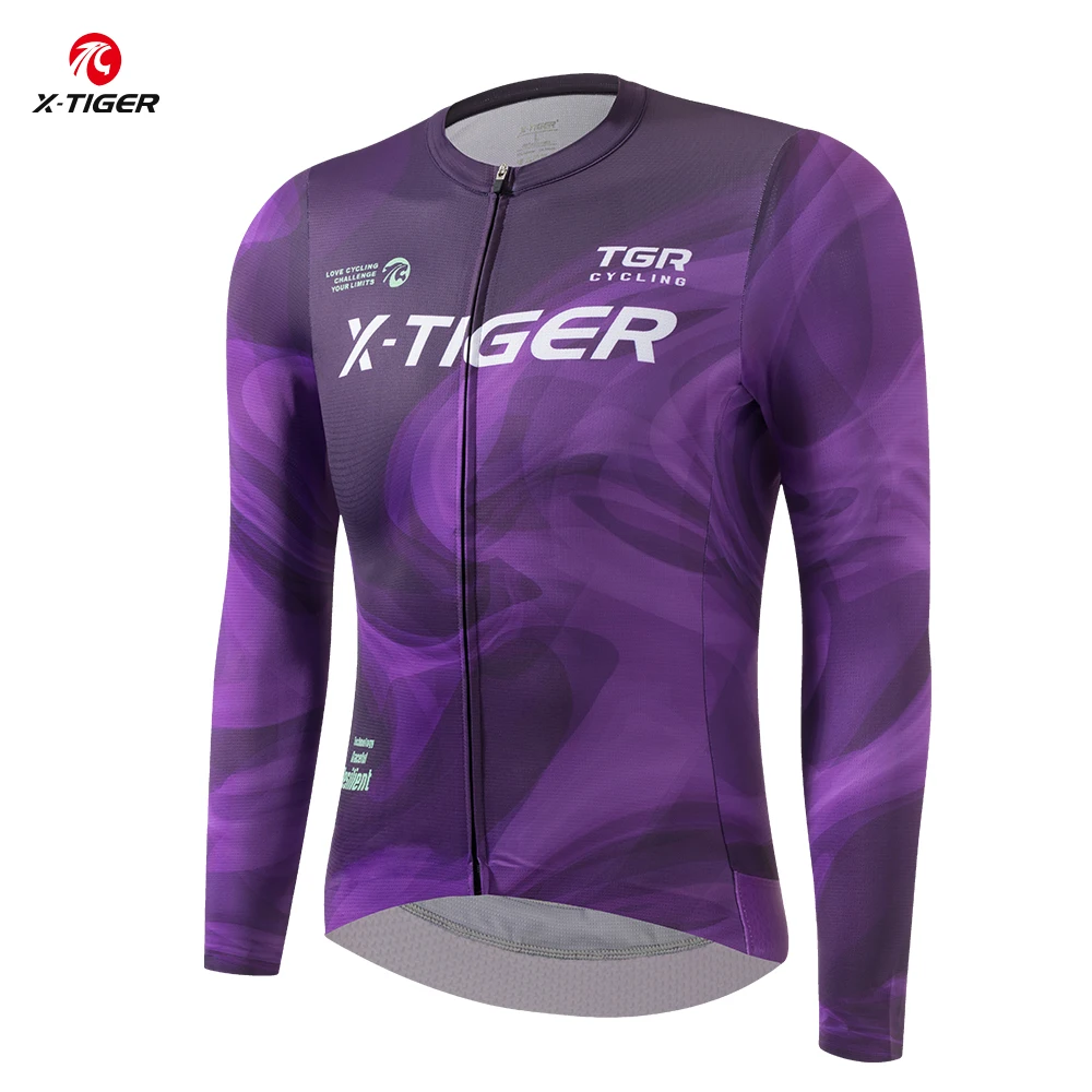

X-TIGER Cycling Jersey Long Sleeve Men's Soft Breathable Slim-fit Cycling Tops Shirts MTB Road Professional Bicycle Clothing
