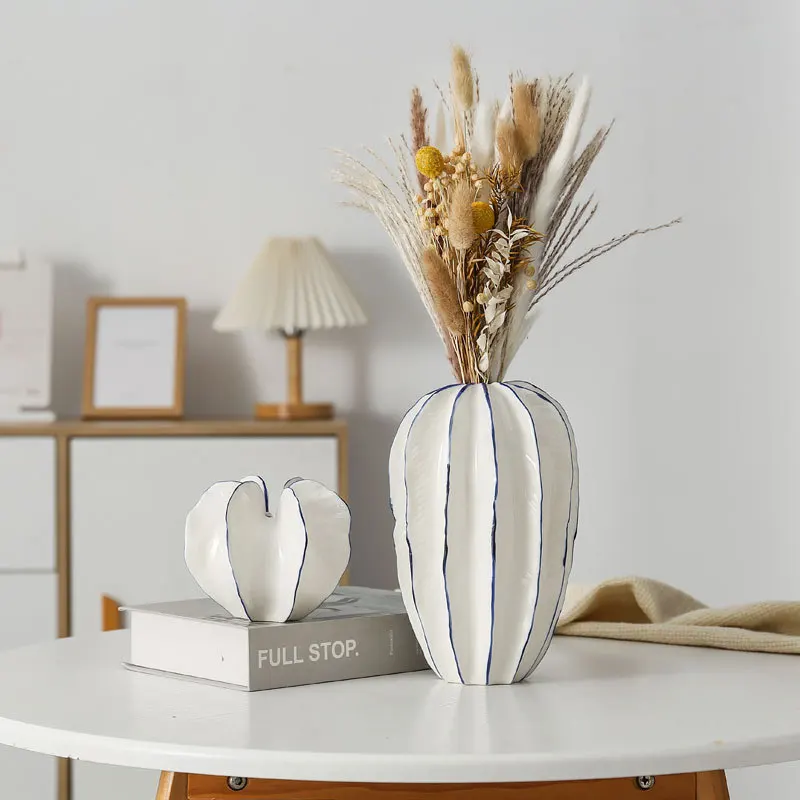 Star fruit ceramic vase ornament ins light luxury living room entrance decoration