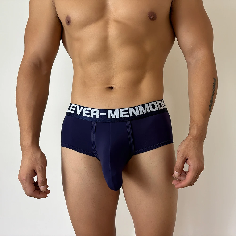 Mens Low Rise Boxer Brief Underwear with U Convex Pouch Breathable Sweat Absorption Sports Underpant for Casual and Athletic