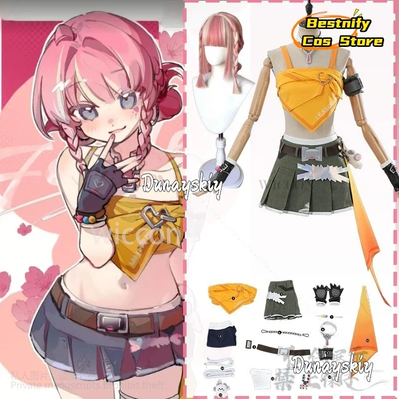 

CosplayAnime Game OWW Cosplay Angela Costume Sexy Y2K Camisole Skirts Summer Uniform Jirai Kei Girls Korea Idol Uniform Wigs 코스프