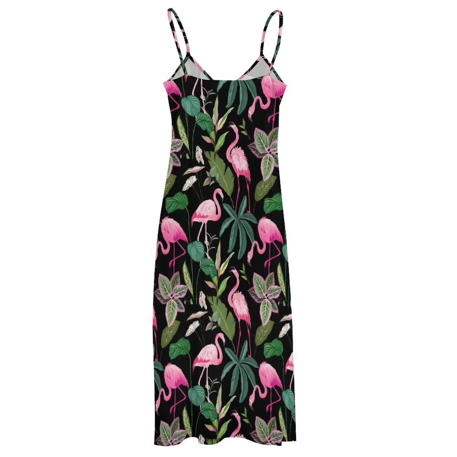 Vestido de pájaro Tropical, ropa de calle de flamenco rosa, vestidos largos bohemios, Vestido Maxi Sexy para vacaciones, Vestido personalizado, Idea de regalo