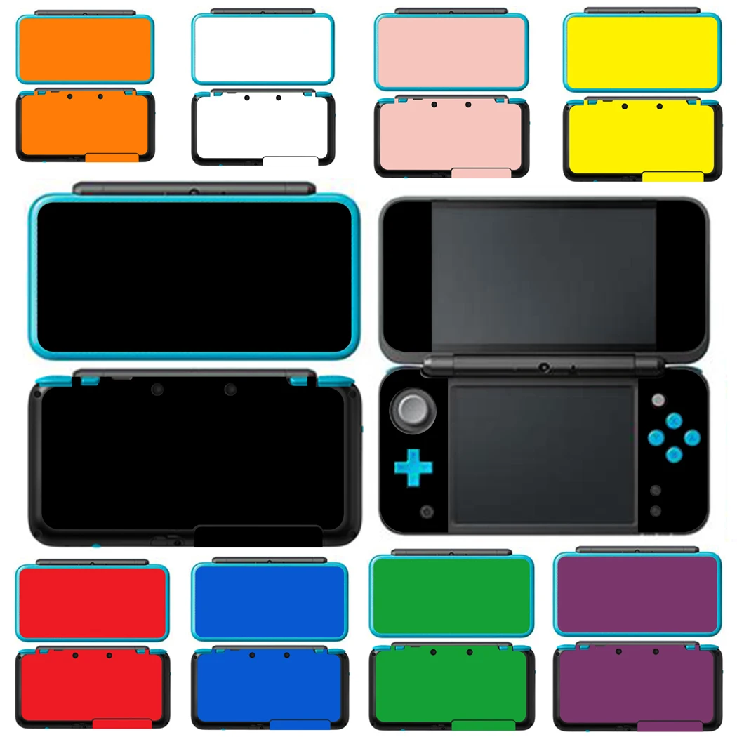 10 Pure Clean Solid Colours Vinyl Skin Sticker Protector for Nintendo New 2DS XL LL Skins Stickers