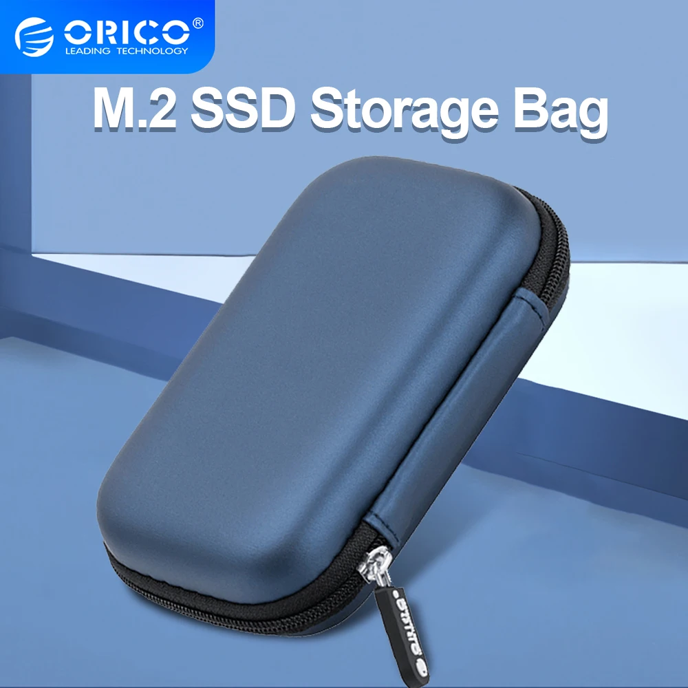 ORICO M.2 NVMe NGFF SSD Case Hard drive EVA Portable Storage Protection Bag for Earphone/Data Line/ USB Flash Drive/Portable PSD